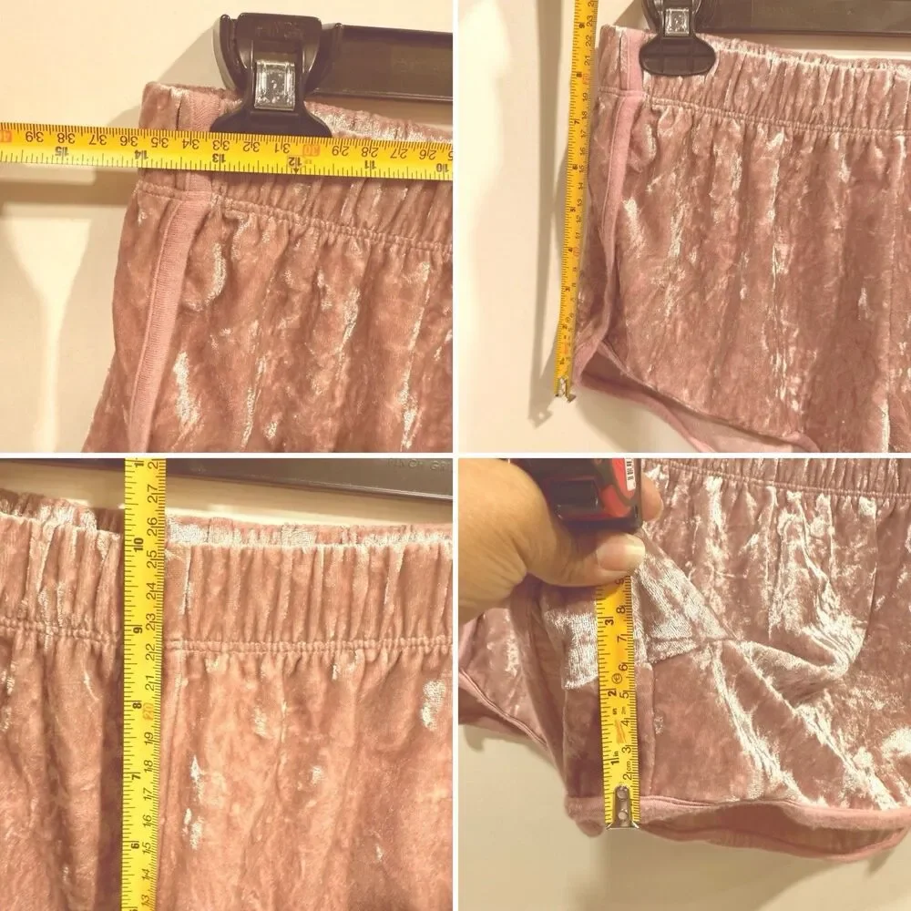 L.A. Hearts Women Velvet Shorts Size M champagne Color